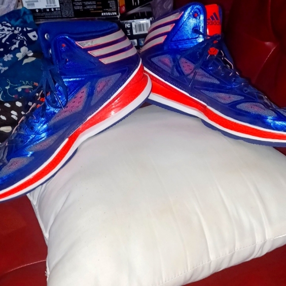 Mens Adidas sneakers, blue & orange main image 6
